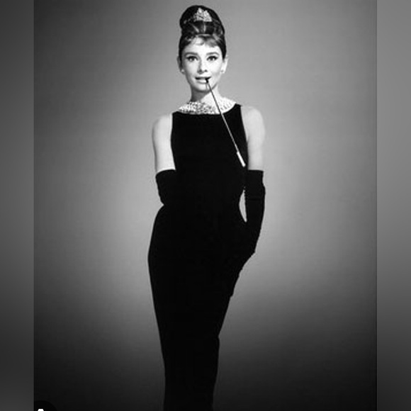 SOLD ****Vintage deadstock old Hollywood glam black velvet gothicglam long - Picture 15 of 16